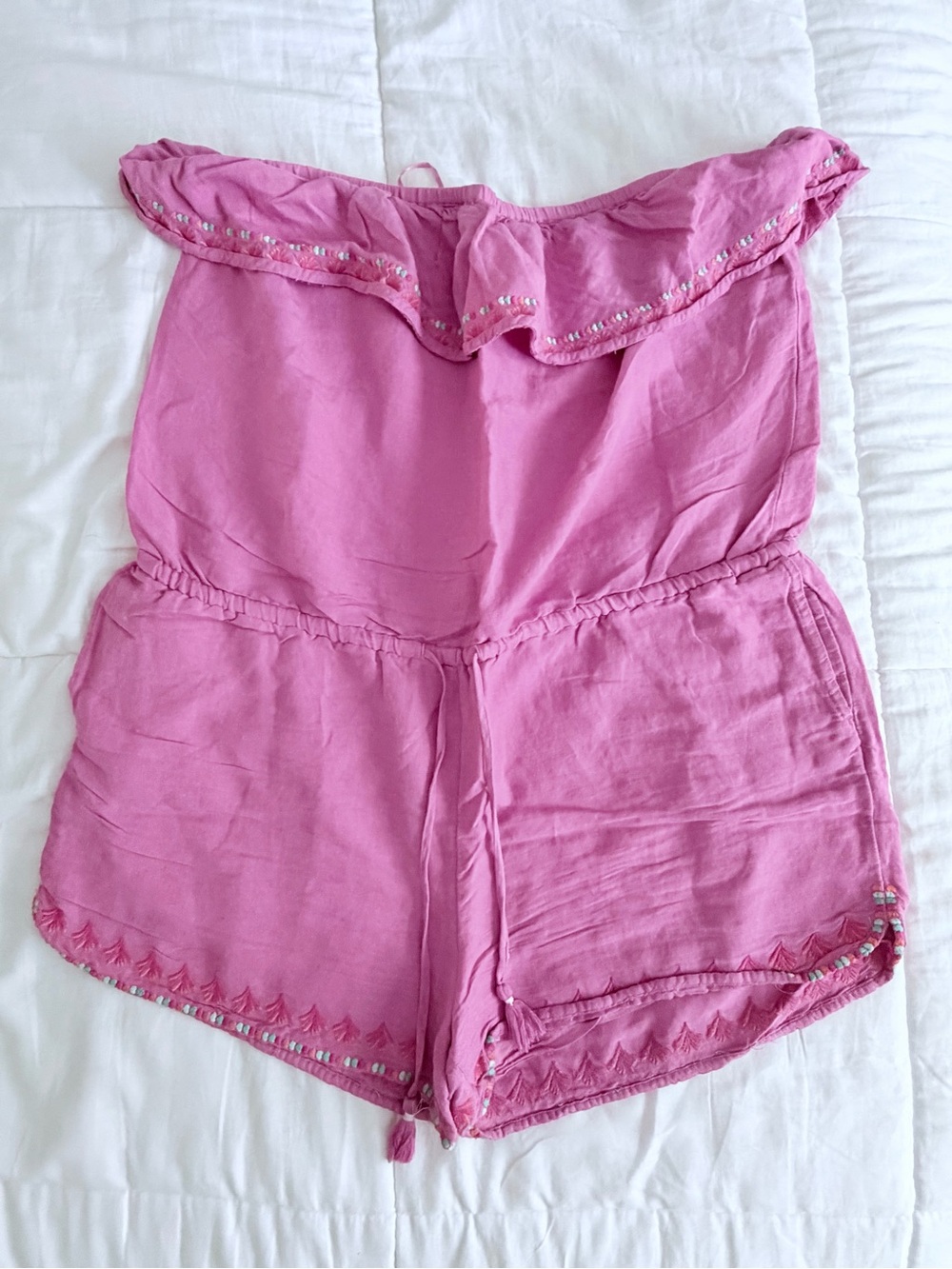 Vineyard Vines Embroidered Strapless Romper XL